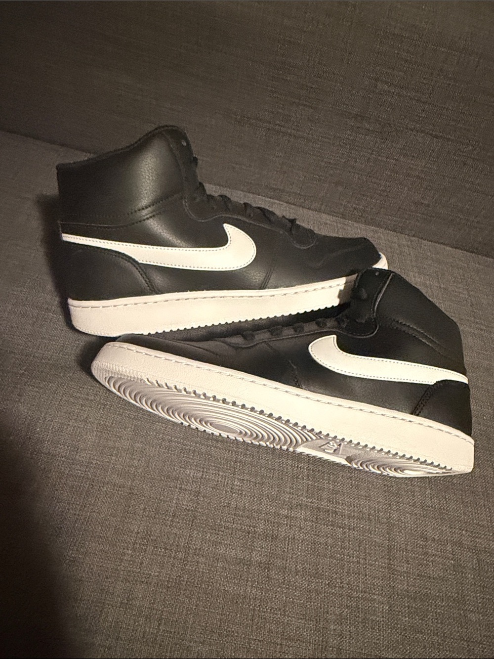 Size 10 - Nike Ebernon Mid Black White